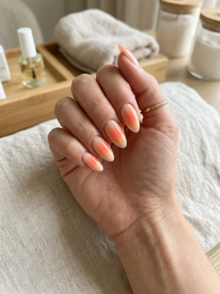 Sunset Aura Nails