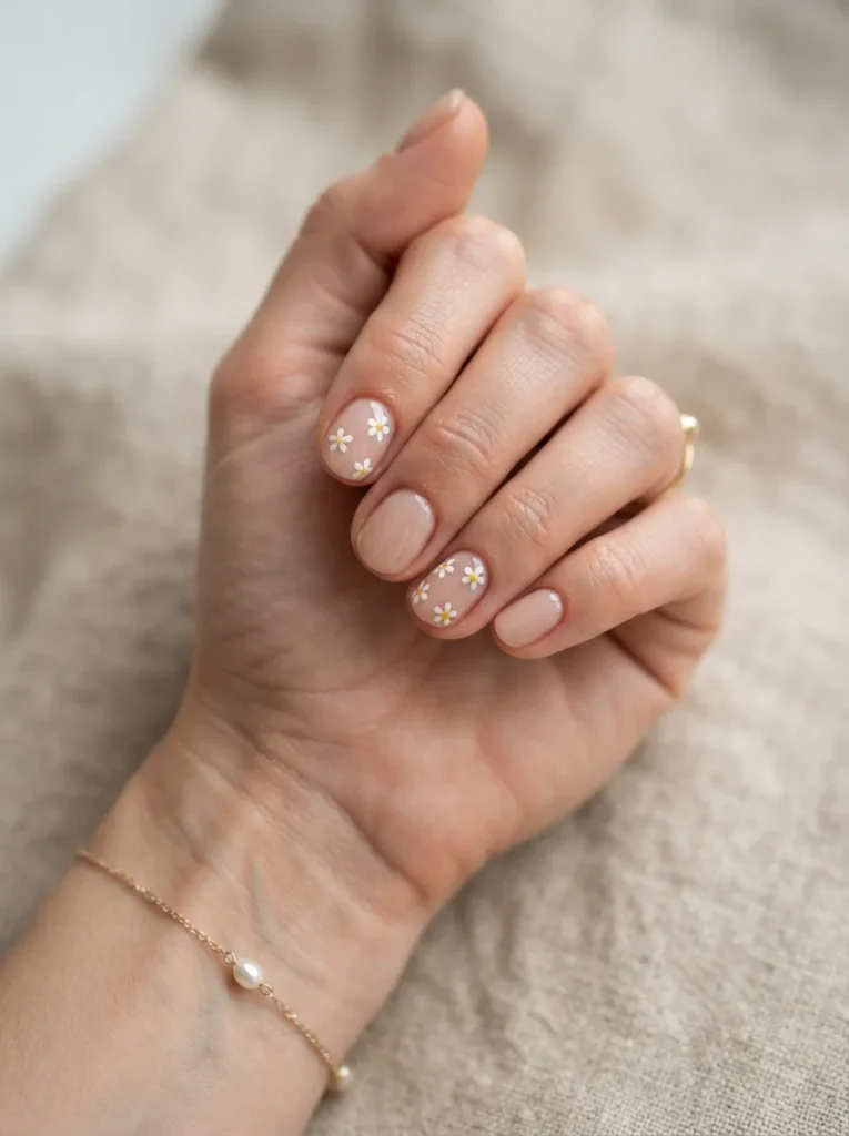 Tiny Floral Nail Art