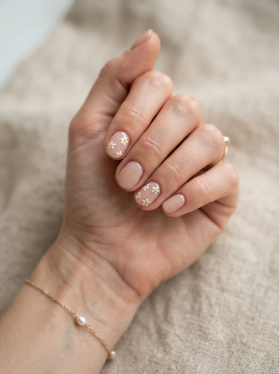 Tiny Floral Nail Art