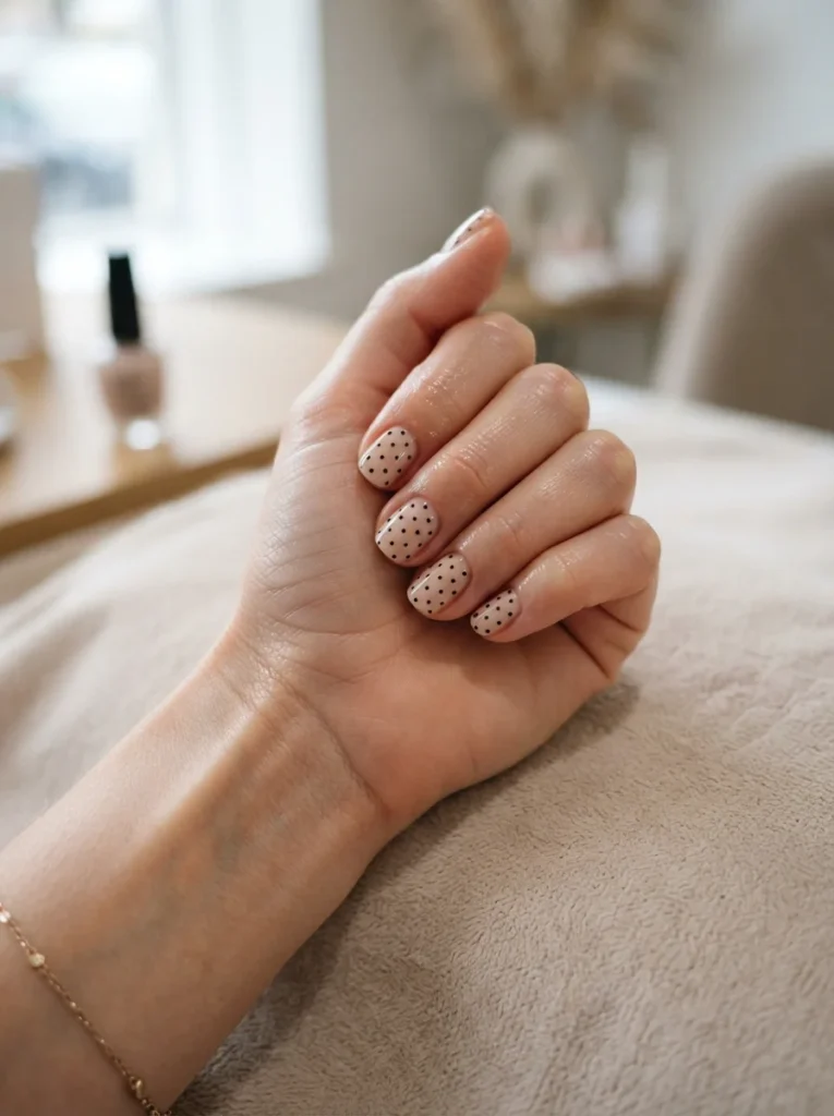 Tiny Polka Dot Nails