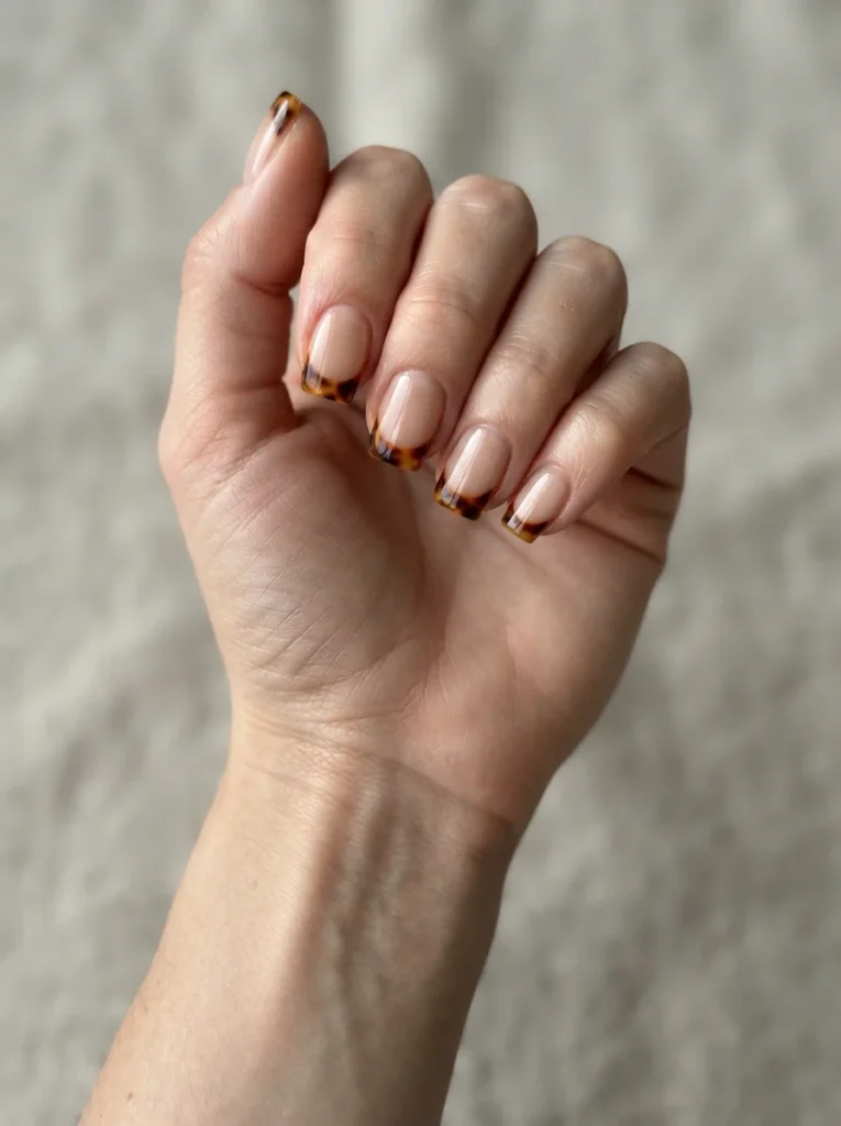 Tortoiseshell French Tips
